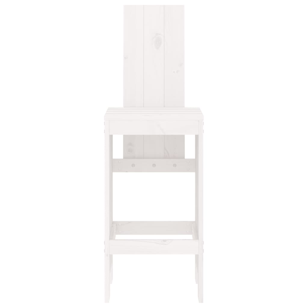 Bar chairs 2 pcs 40x42x120 cm solid pine white