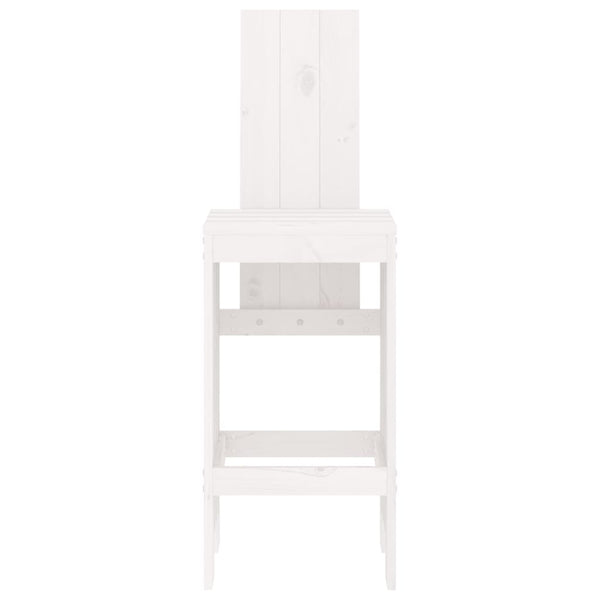 Cadeiras de bar 2 pcs 40x42x120 cm pinho maciço branco