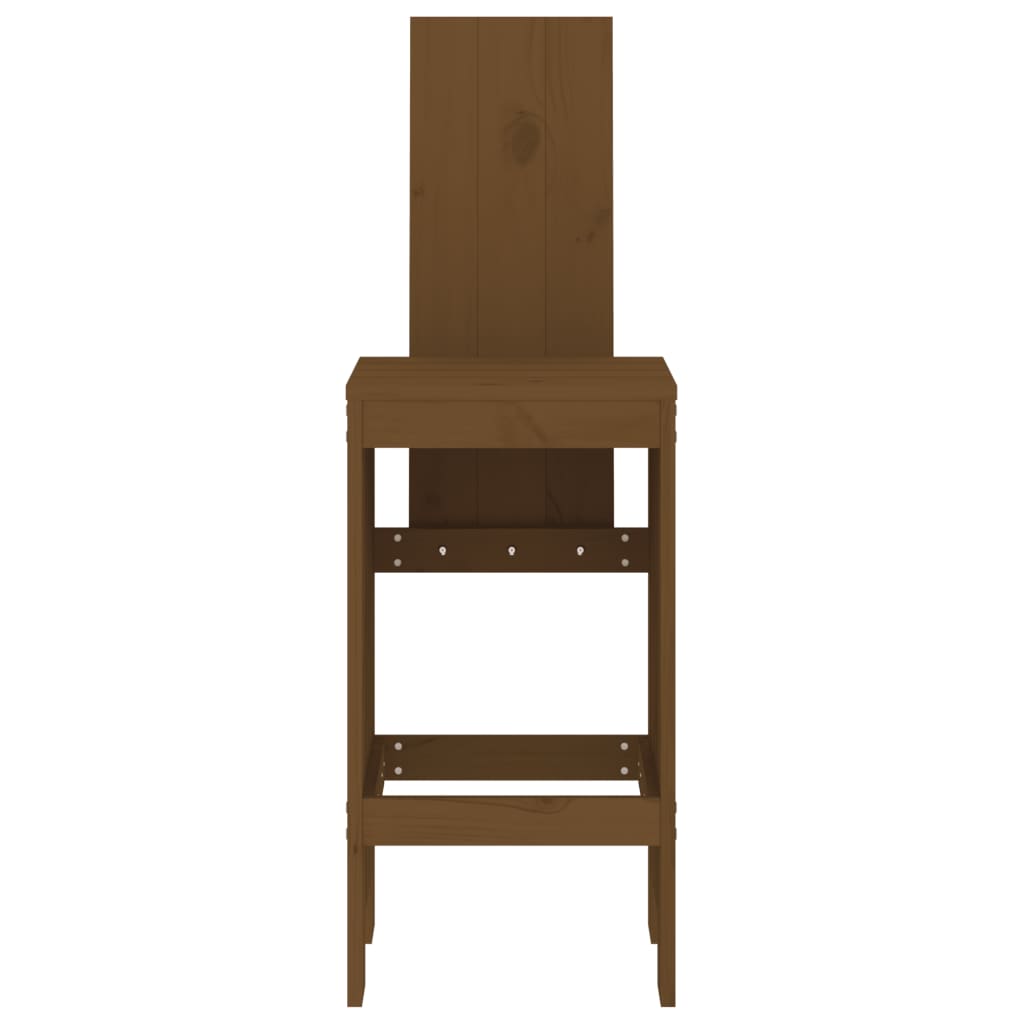 Cadeiras de bar 2 pcs 40x42x120 cm pinho maciço castanho-mel