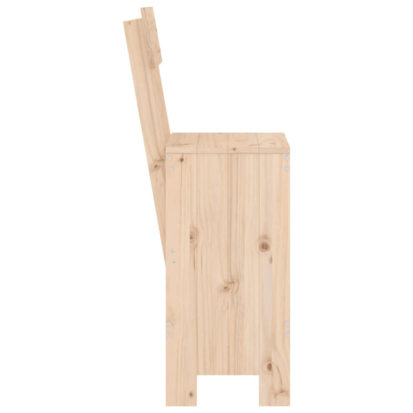 Sillas de bar 2 piezas 40x48,5x115,5 cm madera maciza de pino
