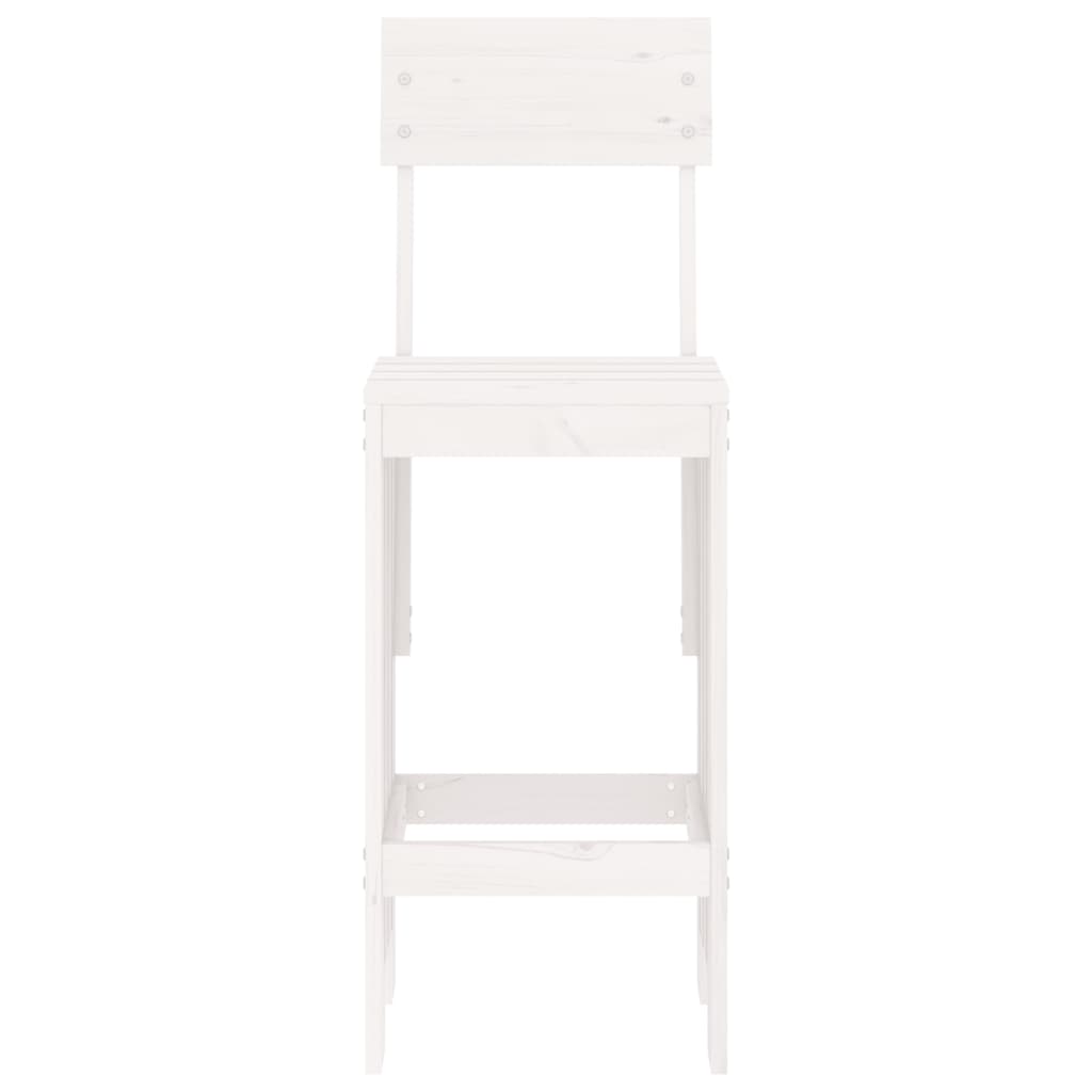 Cadeiras de bar 2 pcs 40x48,5x115,5 cm pinho maciço branco