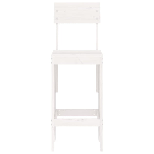 Cadeiras de bar 2 pcs 40x48,5x115,5 cm pinho maciço branco