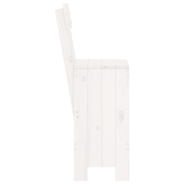 Sillas de bar 2 piezas 40x48,5x115,5 cm pino macizo blanco
