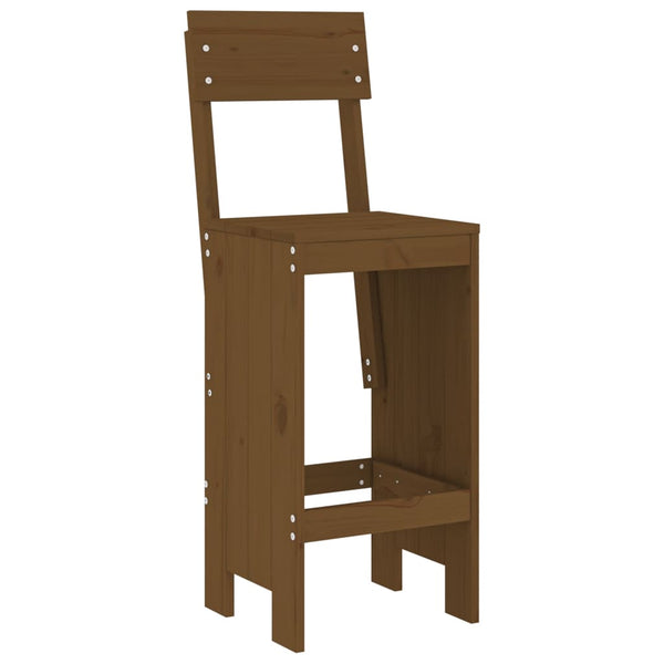 Bar chairs 2 pcs 40x48.5x115.5cm solid pine honey brown