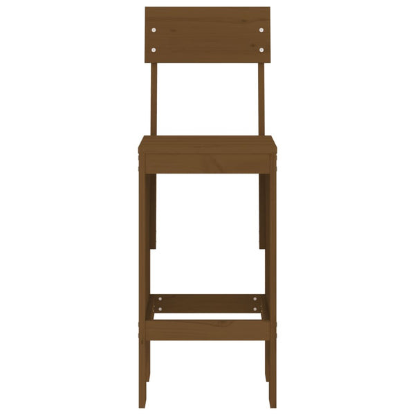 Cadeiras de bar 2 pcs 40x48,5x115,5cm pinho maciço castanho-mel