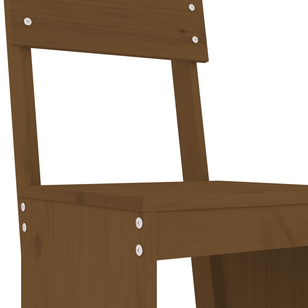 Bar chairs 2 pcs 40x48.5x115.5cm solid pine honey brown