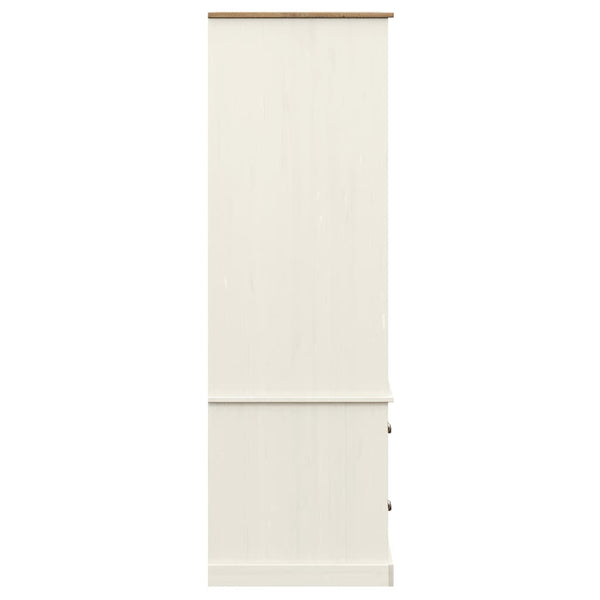 Roupeiro VIGO 90x55x176 cm madeira de pinho maciça branco