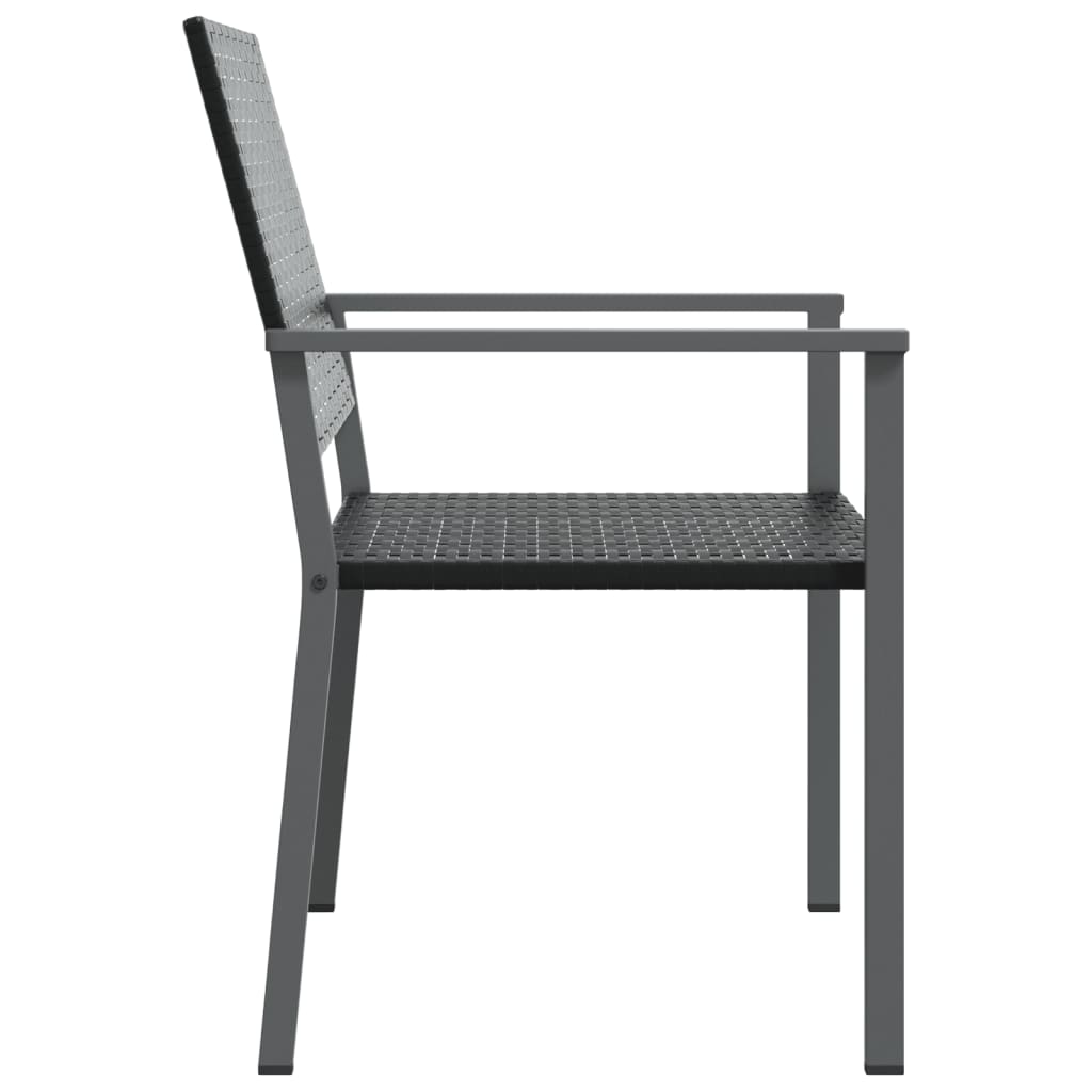 Cadeiras jardim 4 pcs 54x62,5x89 cm vime PE preto