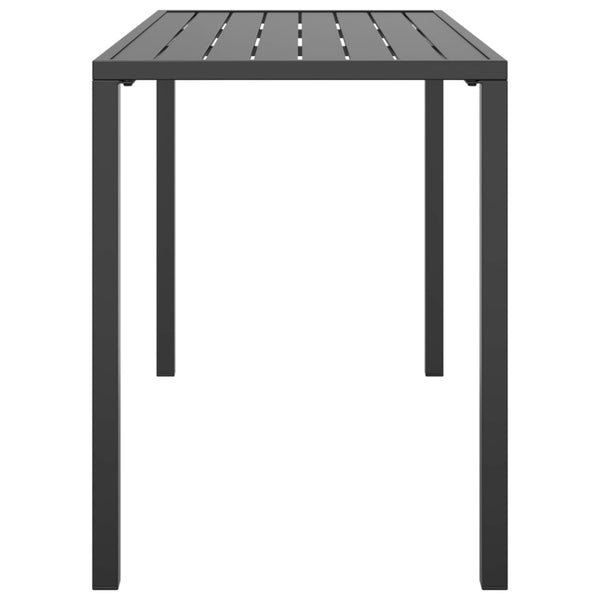 Mesa de jantar para jardim 110x54x70 cm aço antracite