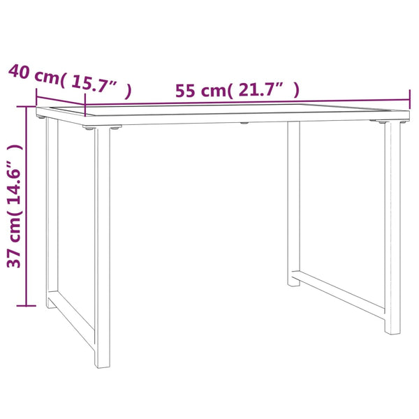 Mesa de jardim 55x40x37 cm aço antracite