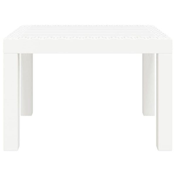 Mesa de jardim 59x47x40 cm PP branco