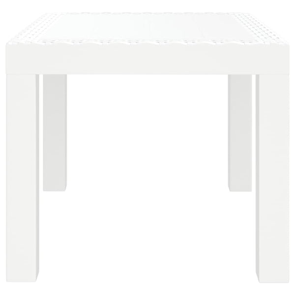 Mesa de jardim 59x47x40 cm PP branco