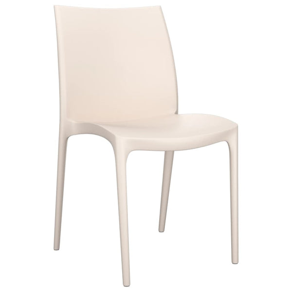 Cadeiras de jardim 2 pcs polipropileno 50x46x80 cm cor creme