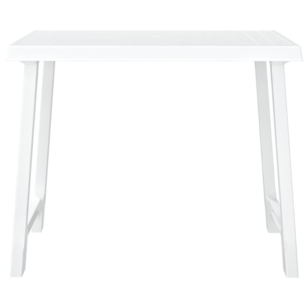 Mesa de campismo 79x56x64 cm PP aspeto madeira branco