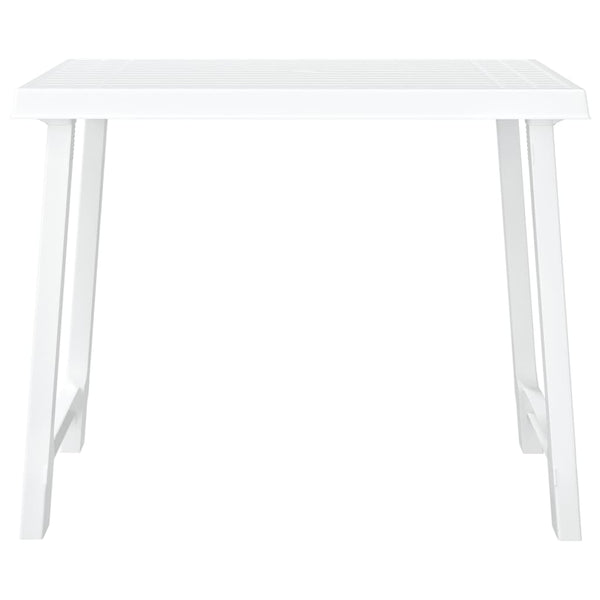 Mesa de campismo 79x56x64 cm PP aspeto madeira branco