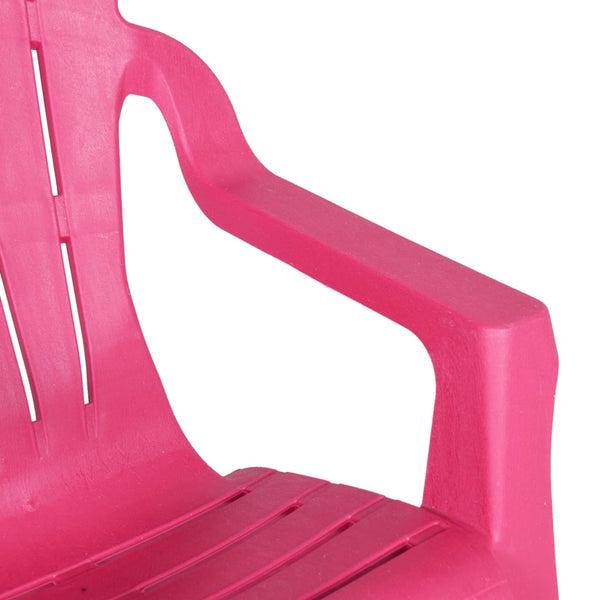 Cadeiras de jardim infantis 2 pcs PP aspeto de madeira rosa