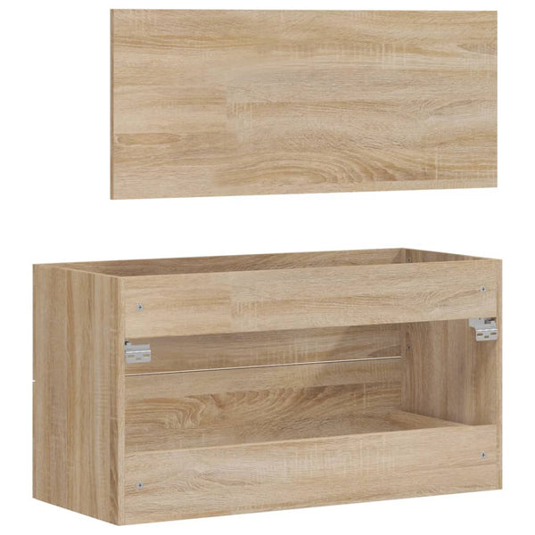 Mueble de baño de madera procesada Sonoma con espejo