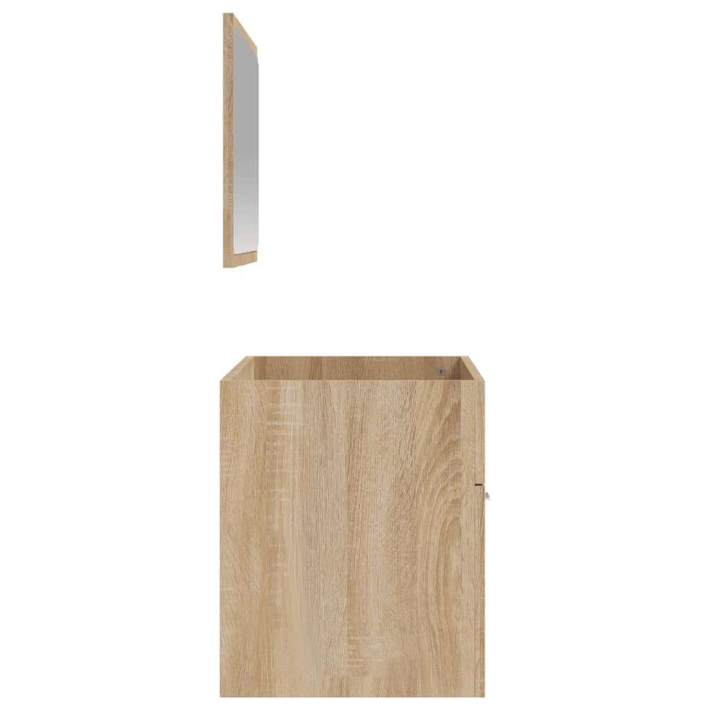 Mueble de baño de madera procesada Sonoma con espejo