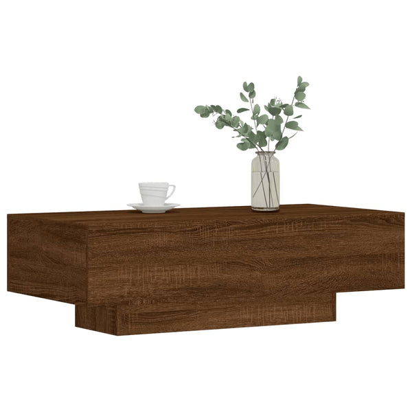 Mesa centro 100x49,5x31 cm derivados madeira carvalho castanho