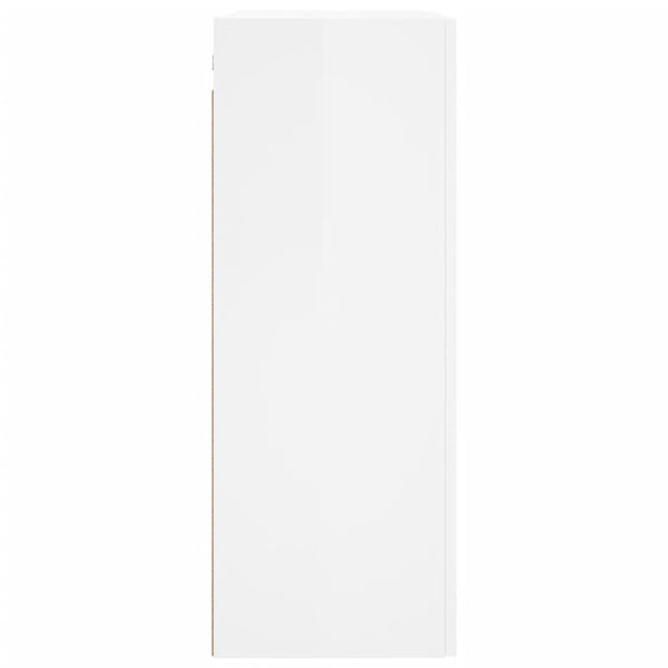 Armário de parede 69,5x34x90 cm branco brilhante