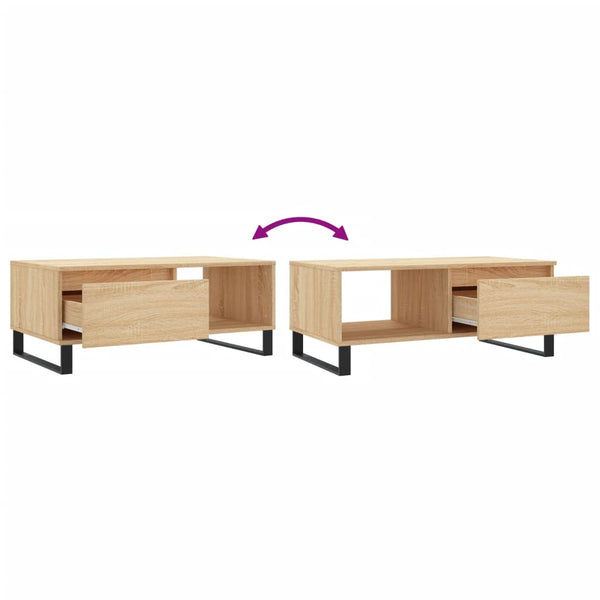 Mesa de centro 90x50x36,5 cm derivados madeira carvalho sonoma
