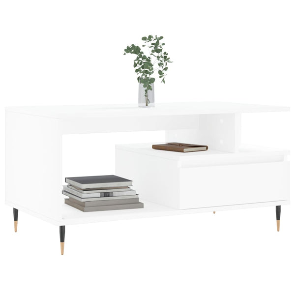 Mesa de centro 90x49x45 cm madera blanca