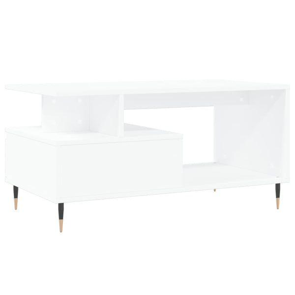 Coffee table 90x49x45 cm white wood