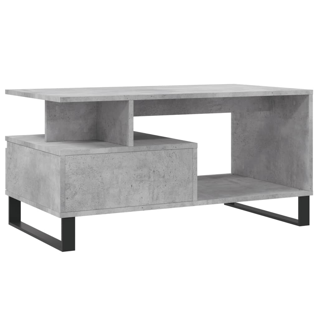 Mesa de centro 90x49x45 derivados de madeira cinzento cimento