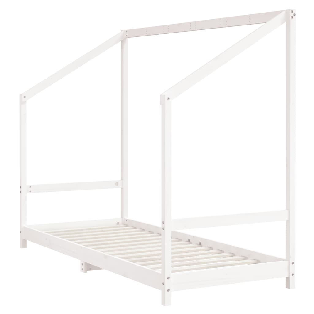 Children's bed frame 80x200 cm white solid pine