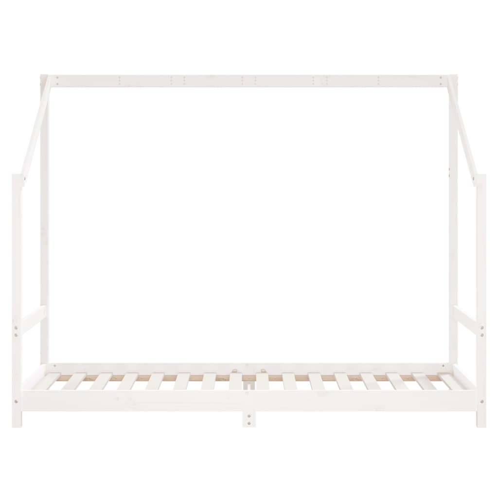 Estrutura de cama infantil 80x200 cm pinho maciço branco