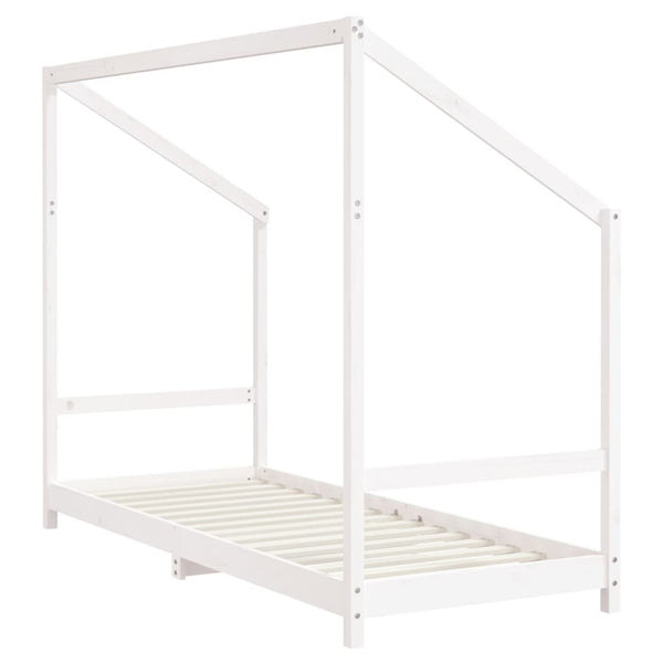 Estructura de cama infantil 80x200 cm pino macizo blanco