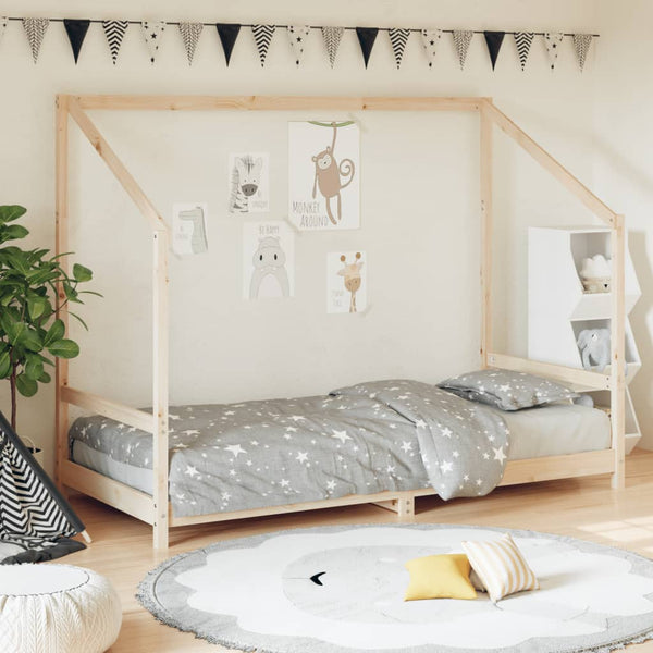 Estrutura de cama infantil 90x200 cm pinho maciço