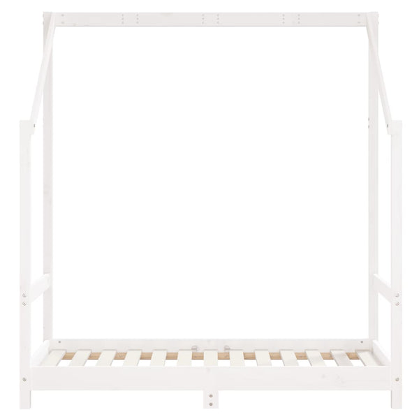 Children's bed frame 70x140 cm solid pine white