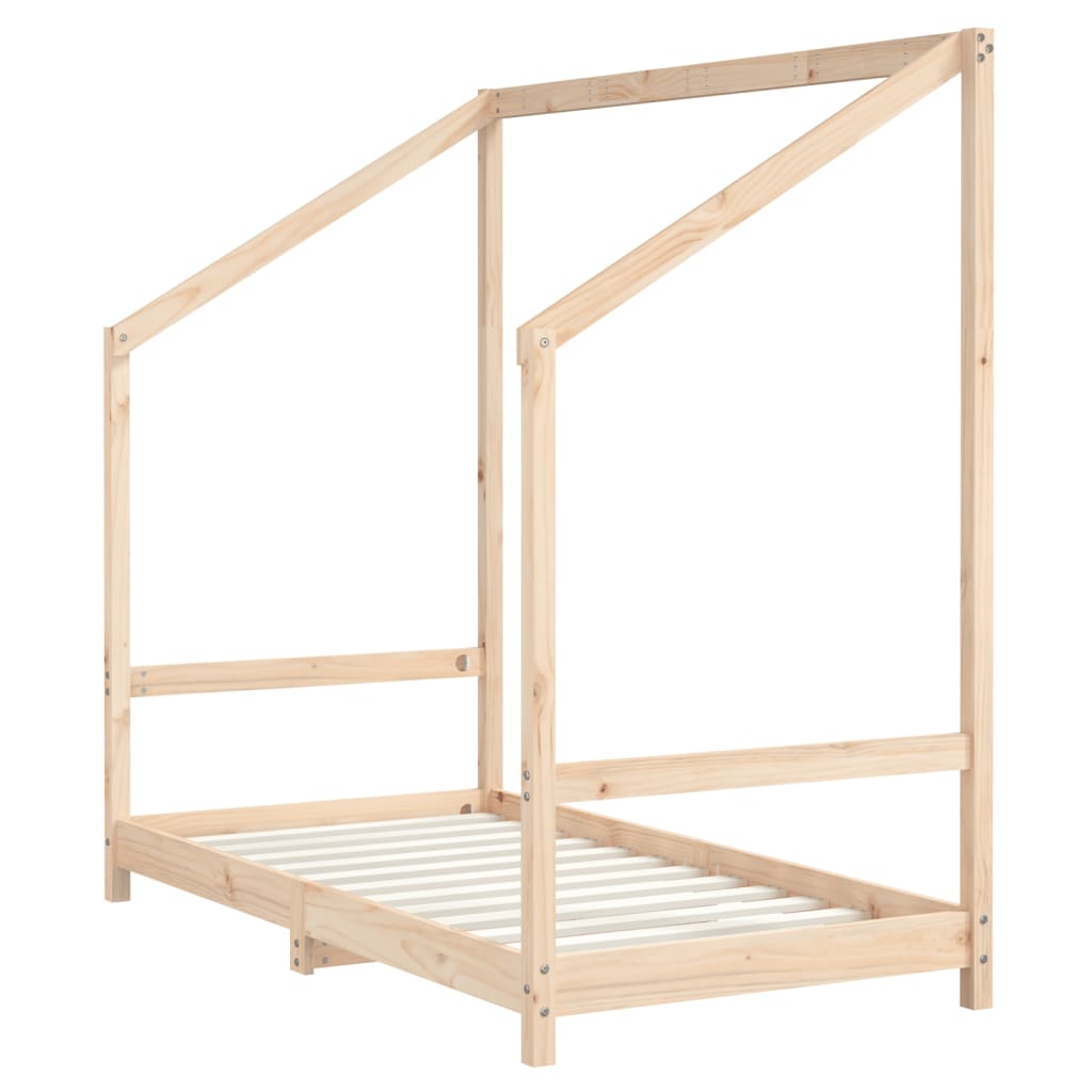 Estructura de cama infantil de pino macizo 80x160 cm