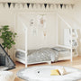 Estructura de cama infantil 80x160 cm pino macizo blanco