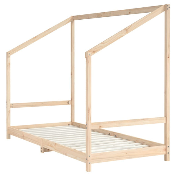 Estructura de cama infantil 90x190 cm madera maciza de pino