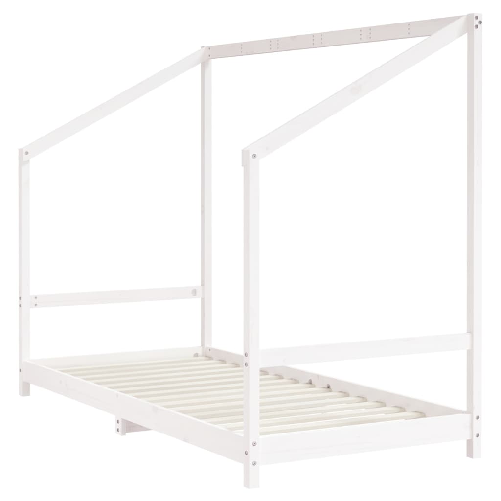 Estrutura de cama infantil 90x190 cm pinho maciço branco