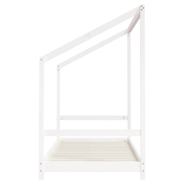 Estructura de cama infantil 90x190 cm pino macizo blanco