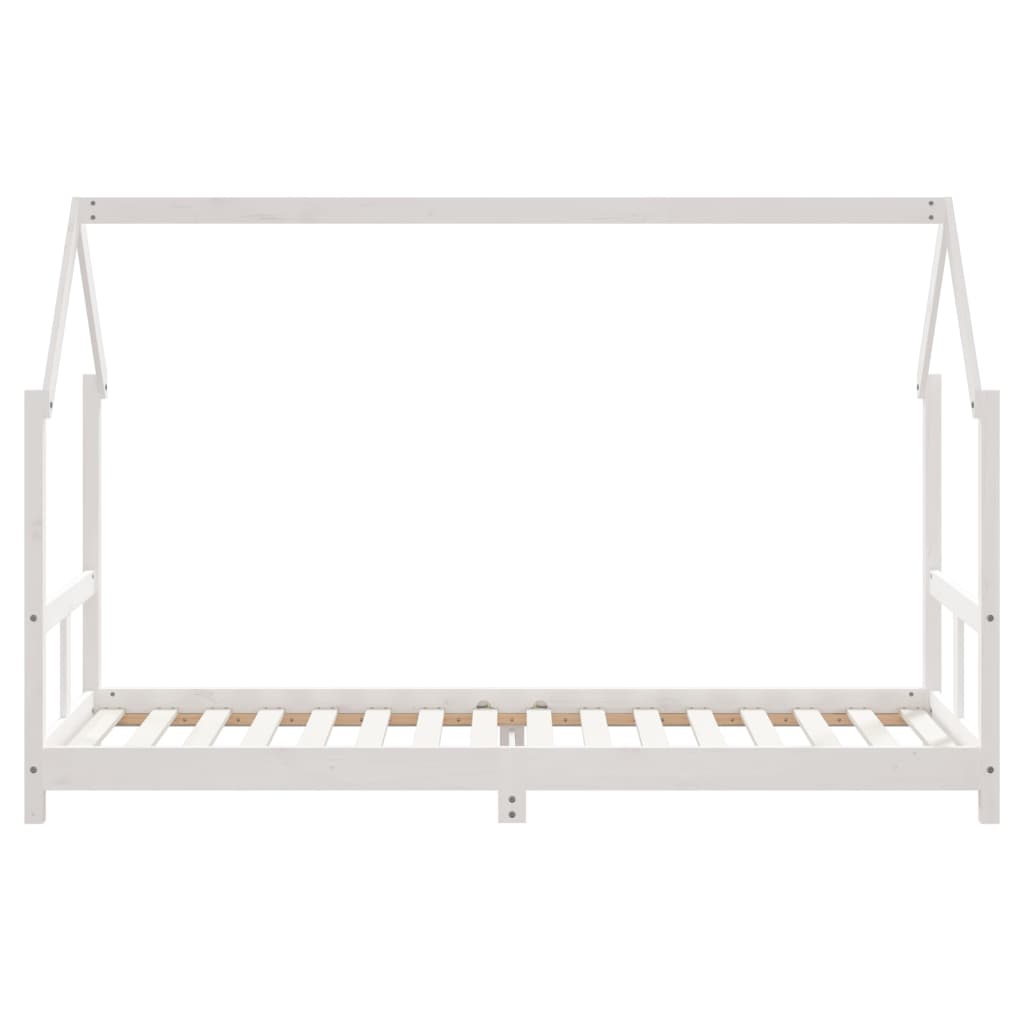 Estrutura de cama infantil 80x200 cm pinho maciço branco