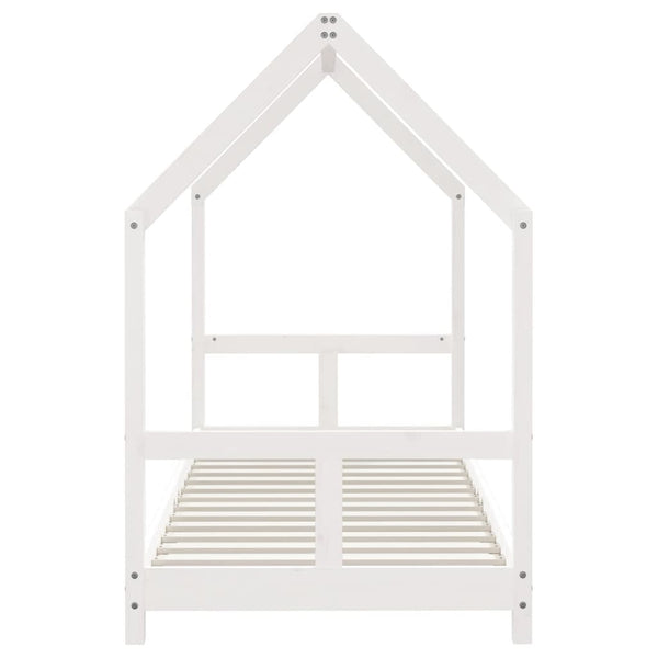 Estrutura de cama infantil 80x200 cm pinho maciço branco