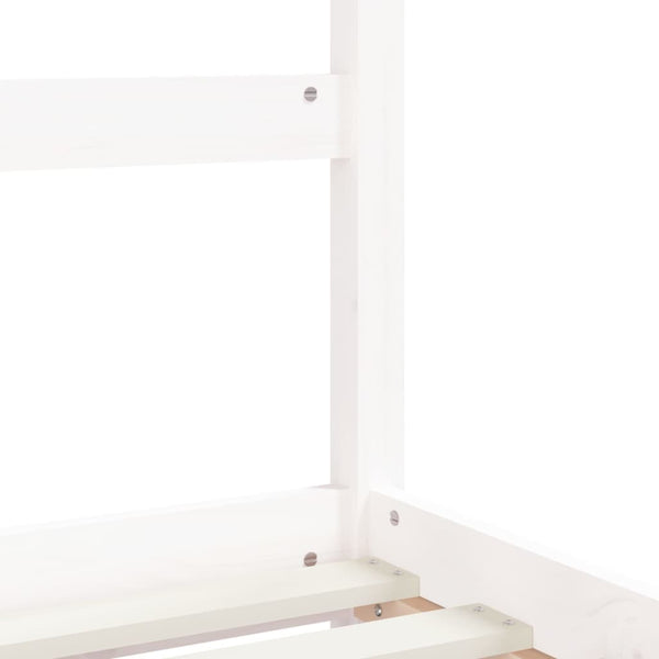 Estructura de cama infantil 90x200 cm pino macizo blanco