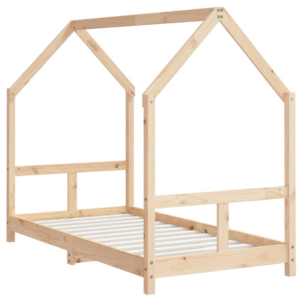 Estructura de cama infantil de pino macizo 80x160 cm