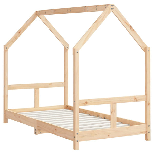 Estructura de cama infantil de pino macizo 80x160 cm