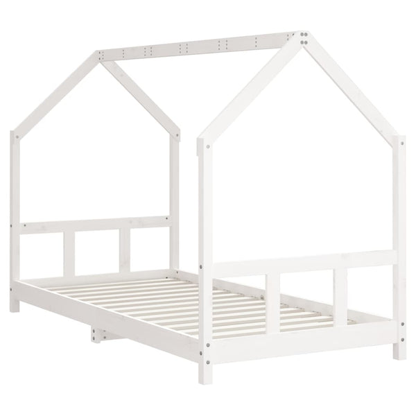 Children's bed frame 90x190 cm solid pine white