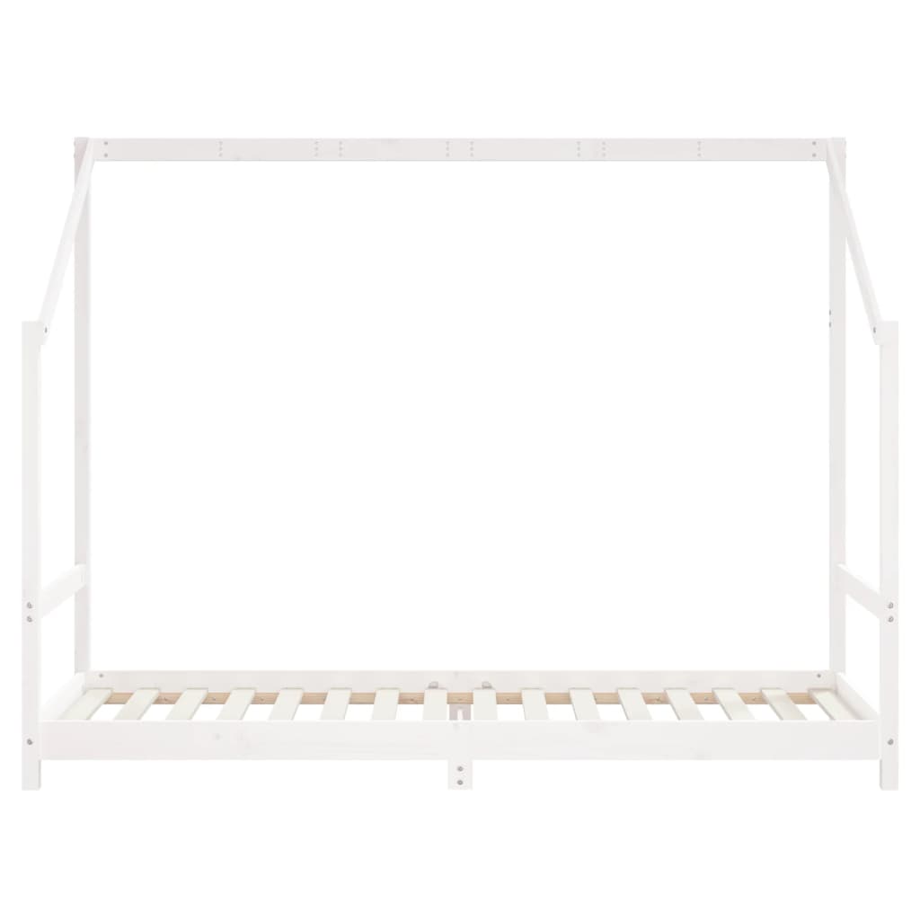Estrutura de cama infantil 2x(80x200) cm pinho maciço branco
