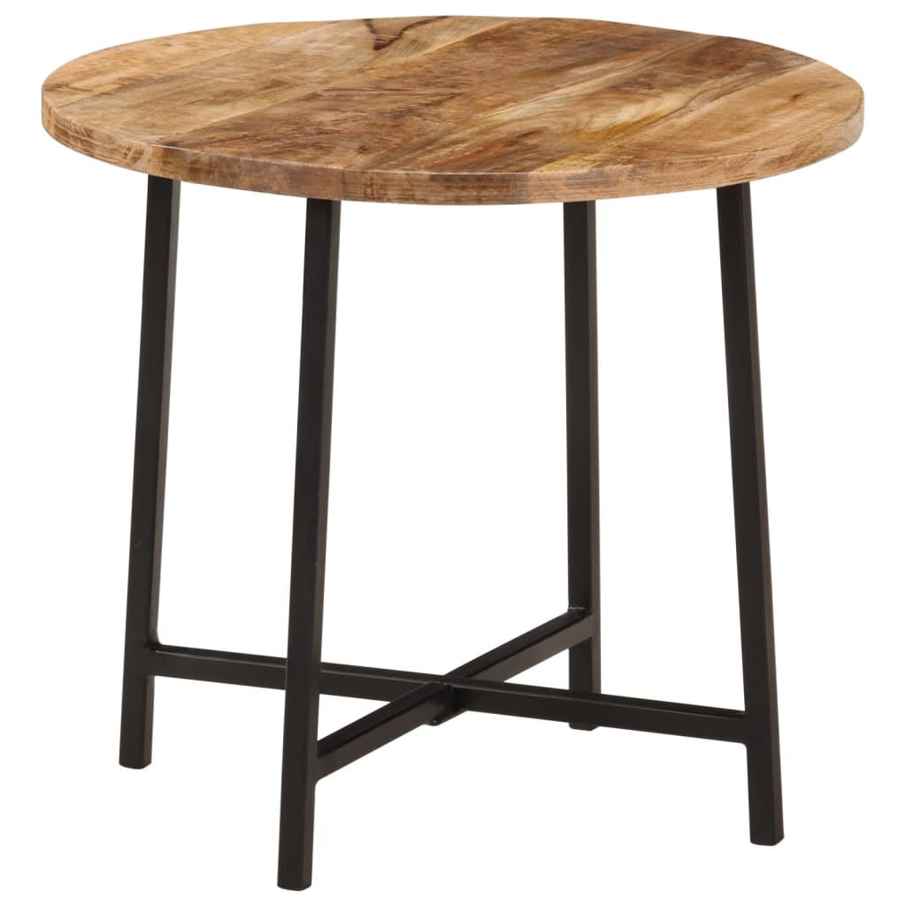 Mesa de centro 45x45x40 cm madeira de mangueira maciça/ferro