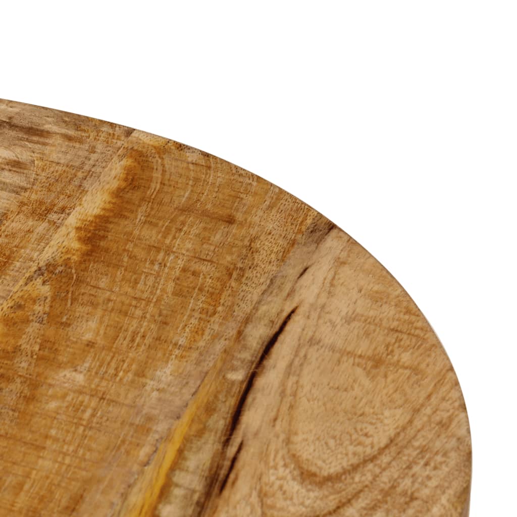 Mesa de centro 35x35x45 cm madeira de mangueira maciça e ferro