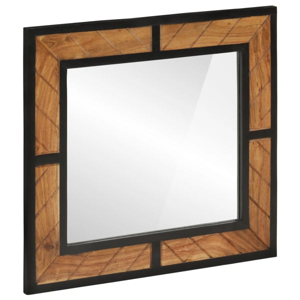 Espelho de casa de banho 60x1x55 cm madeira de acácia maciça