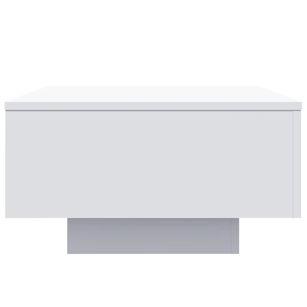 Mesa de centro com luzes LED 55x55x31 cm branco