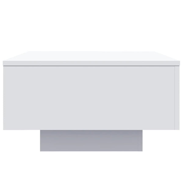 Mesa de centro com luzes LED 55x55x31 cm branco